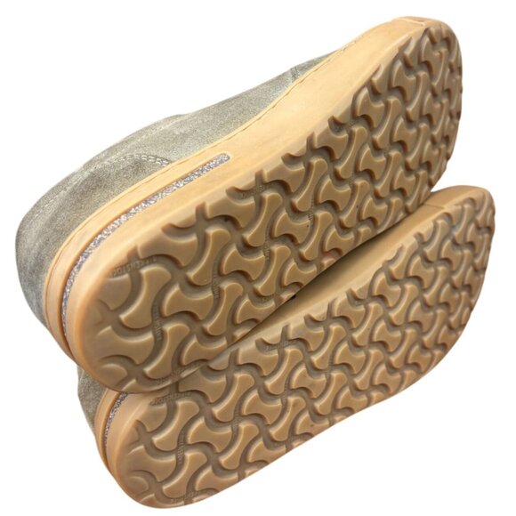 Birkenstock Oswego Size 41 US W 10/ M 8 Suede Leather Slip-On Shoes Olive Green - Picture 11 of 11